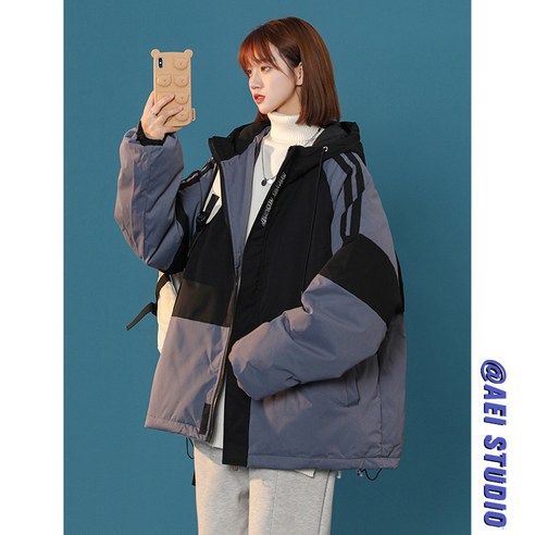 YY 여성 자켓 20121 새로운 겨울 두꺼운 후드 면화 패딩 코트 한국어 스타일 느슨한 겨울 코트