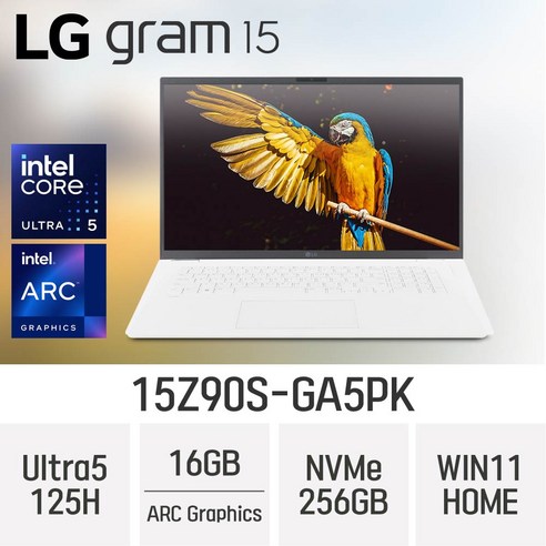 LG전자 2024 그램15 15Z90S-GA5PK, WIN11 Home, 16GB, 256GB, 화이트