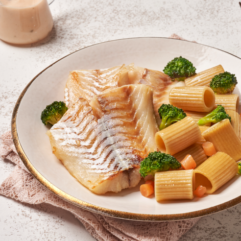 씨몬스터 대구살은 고단백질 생선인 대구를 닭가슴살로 대체한 제품입니다.