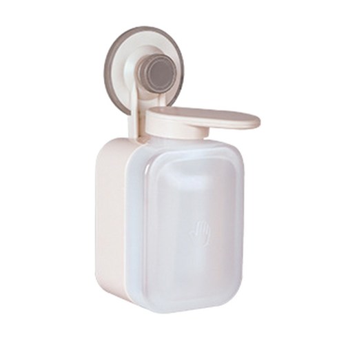 자동 비누 디스펜서 벽 장착 액체 컨테이너 플라스틱 저장 병 WI, 하얀색, 1개