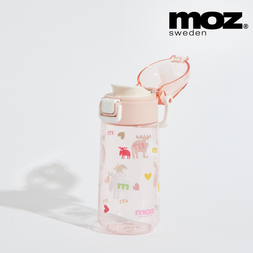 MOZ 스웨덴 원터치 트라이탄 키즈 보틀 물병 480ml × 헤이즐핑크 × 1개 섬네일