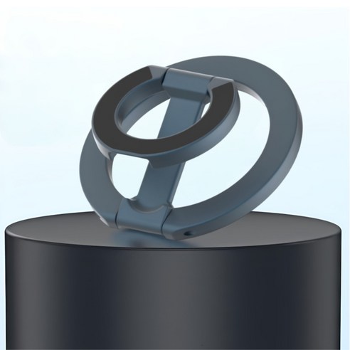 미블룸 초강력 맥세이프 헬스장 초슬림 메탈 양면자석 그립 스마트링 거치대, 1개, 블루