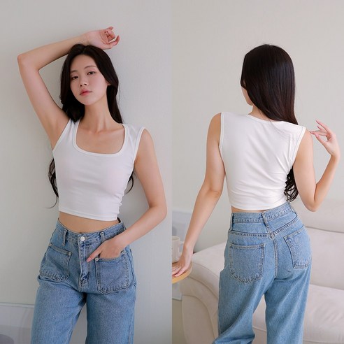 언더샤인 여성 스퀘어넥 썸머 크롭 탱크탑 2종 스퀘어나시 언더샤인 여성 스퀘어넥 썸머 크롭 탱크탑 2종 스퀘어나시