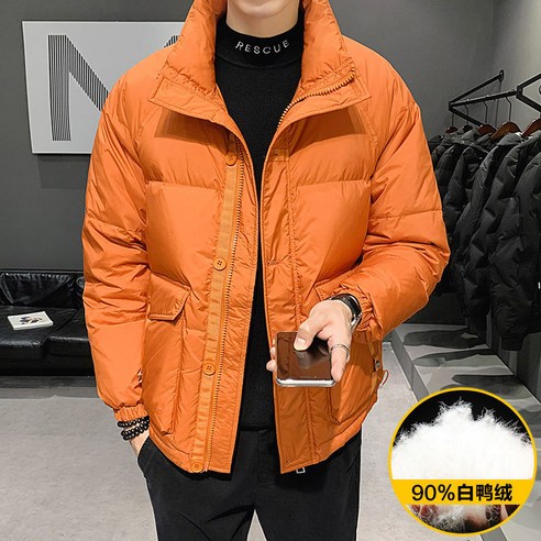 2021새로운 라이트 다운 재킷 남성 코트 겨울 트렌드 브랜드 남성 패딩 따뜻한 짧은 빵 의류 남성