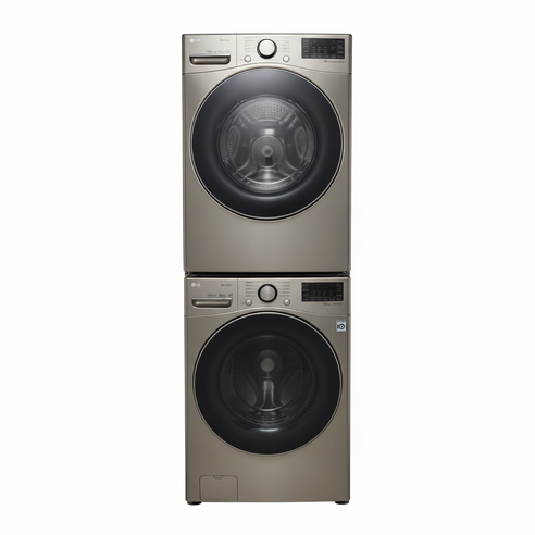 LG전자 트롬 드럼세탁기 21kg + 건조기 18kg F21VDSK-8VL 세트 방문설치, 스테인리스 실버