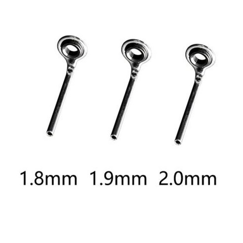 낚시대 릴 수리 복원 낚싯대 가이드 링 낚시 탑 로드 라인 팁 0.8mm-2.2mm 스테인레스 스틸 DIY 아이 폴 키트 교체 액세서리 스포츠 엔터테인먼트 아웃도어 활동 액티비티, 1.8 1.9 2.0, 1.8 1.9 2.0