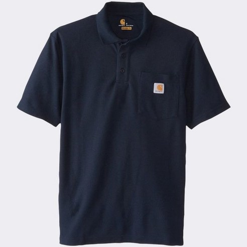 칼하트 K570 워크웨어 포켓 카라 반팔티(네이비) 칼하트반팔
