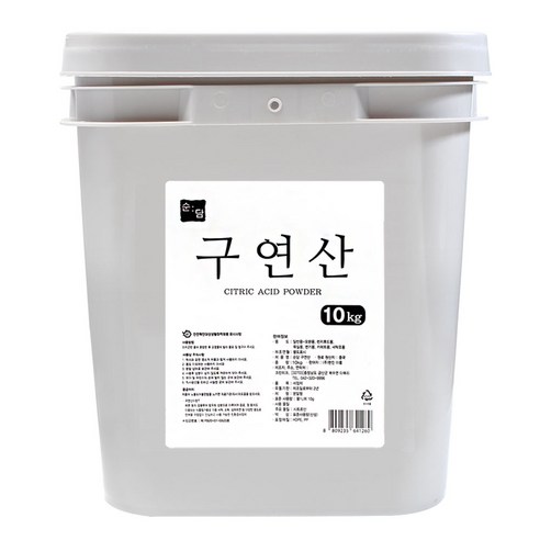 순담 구연산10kg 스푼 섬유유연제 세정제 세제 바스켓, 1개, 10kg