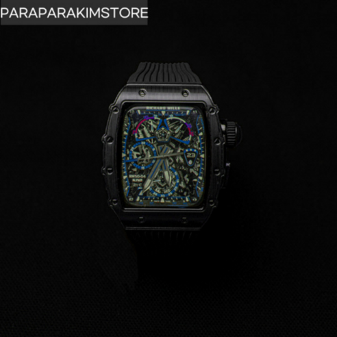 애플워치케이스스트랩 애플워치풀커버케이스 보호 리처드밀 일체형 밴드 호환 시리즈8, 44mm(4/5/6/SE 적합), 레드