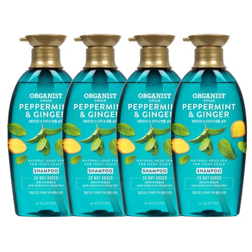 [인기ㅣ강추] LG생활건강 오가니스트 페퍼민트 쿨링진정 샴푸 500ml(비건) x 4개 [최신ㅣ추천상품 입니다]