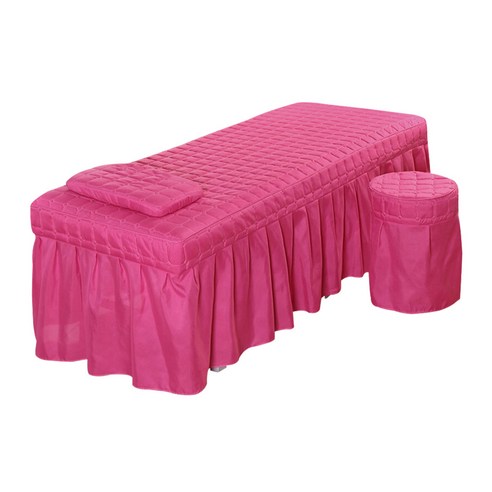 ST SHOP 부드러운 아름다움 마사지 침대 시트 베개 커버와 의자 커버, 핫 핑크, Polyster