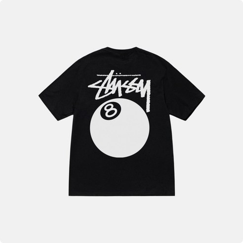 [국내매장정품] 스투시 STUSSY 에잇볼 티셔츠 8 Ball T-Shirt 블랙 BLACK