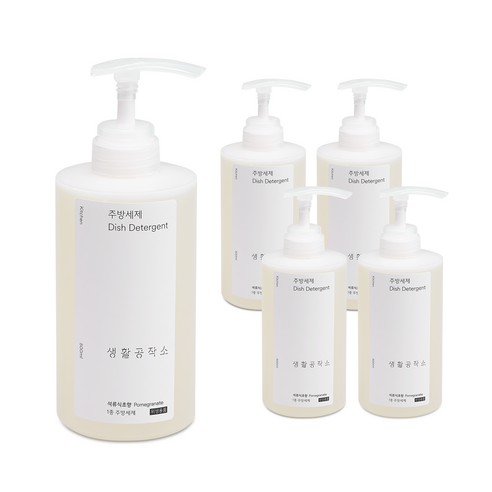 생활공작소 주방세제 석류식초, 500ml, 5개