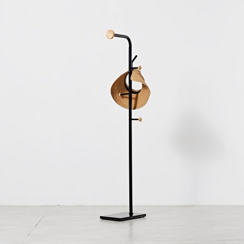 하우스레시피 바인 키 낮은 스탠드행거, 블랙