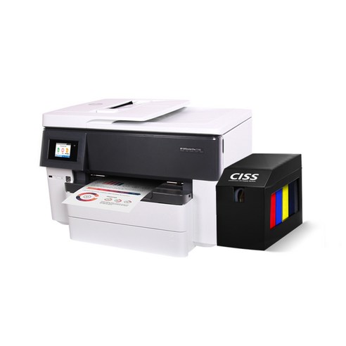 HP7740 A3 팩스복합기+무한잉크 2단 급지함 자동양면 스캔 복사