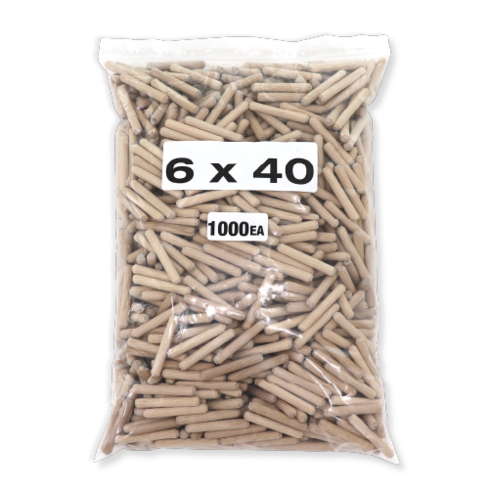 포블리스 목다보 목심 나무못 6mm, 6x40 1000개