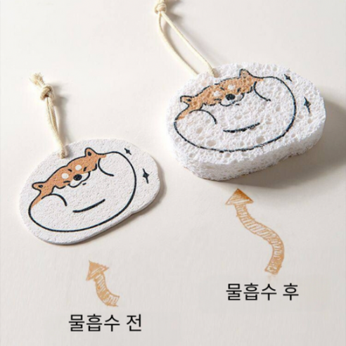 매직 수세미 주방 수세미 귀여운 캐릭터, 1세트