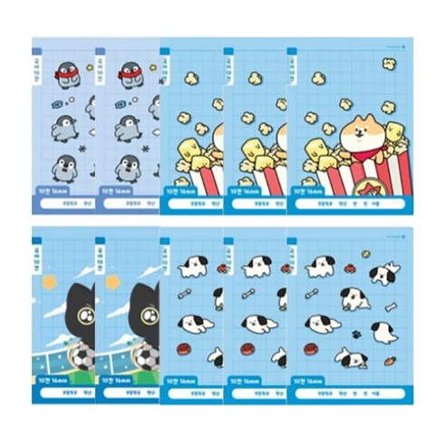모닝글로리 초등 1-2 10칸 국어노트, A(랜덤발송), 10개