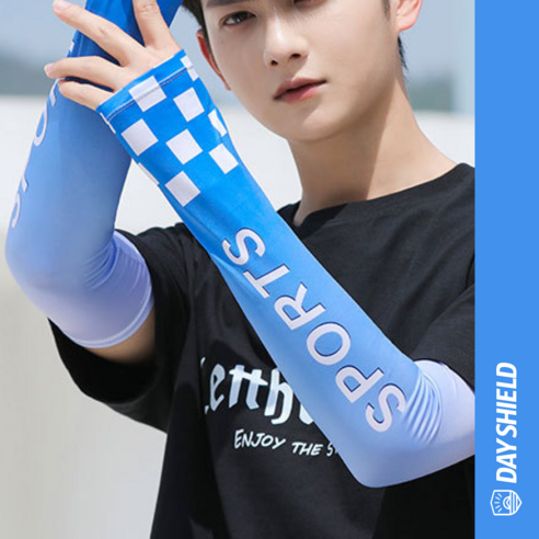 데이실드 스포츠 유니폼 팀구별 손등커버 쿨토시, 블루, 1개
