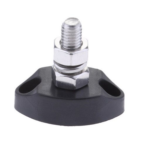 6mm 레드 블랙 스테인레스 스틸 단일 스터드를 가진 격리된 터미널 블록, 블랙 6mm, 스테인레스 스틸 플라스틱