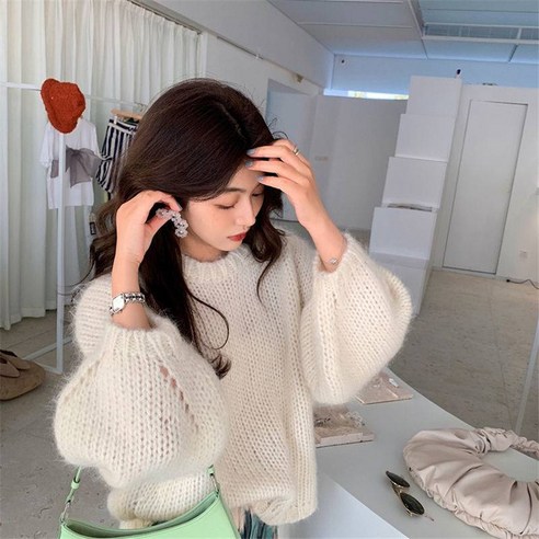 KORELAN화이트 코트 봄 여성 한국 스타일 순수한 욕망 스타일 앞뒤 두 착용 디자인 감각 니트 스웨터 새로운 가디건 흰색