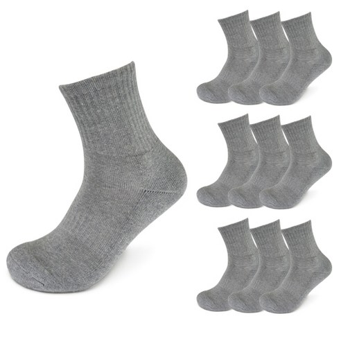 COSOC 두툼한 이중쿠션 중목 두꺼운 스포츠양말 10p, 회색(gray)