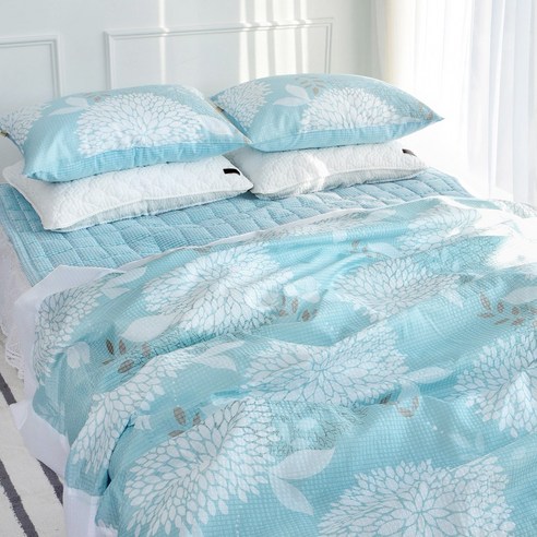 눈꽃정원 시원한 인견 여름 이불베개세트