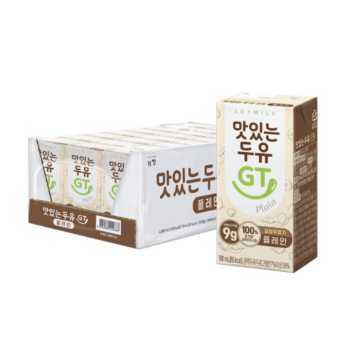 맛있는두유GT 설탕무첨가 플레인, 맛있는두유GT 플레인 190ml 48팩, 48개, 190ml