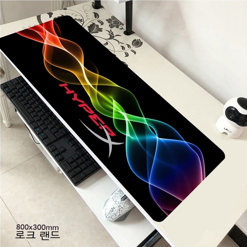 YJQ 마우스 패드 HyperX 대형 게이머 XXL 키보드 데스크 마우스 매트 800x300mm 카펫 고무 Tapis Souris 게이밍 노트북 CSGO 마우스 패드용, hyperX3 80x30