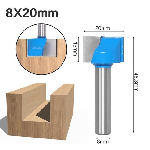 Jgzui 1pc 8mm 청소 바닥 조각 비트 솔리드 카바이드 라우터 비트 목공 도구 cnc 밀링 커터 목재 용 엔드 밀, 16개, 1개