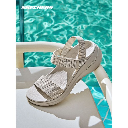 보랏빛마을 스케쳐스 여성 여름 아치핏 쿠셔닝 경량 완충 비치 샌들 140264