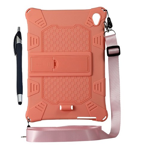 Xzante 용 테클라스트 M18 태블릿 케이스 10.8 인치 용량 성 펜 및 스트랩이있는 조정 가능한 스탠드 (핑크), 분홍, 실리콘