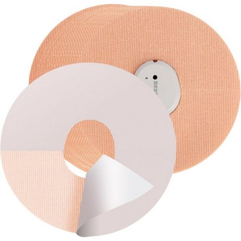 덱스콤 G7 40팩용 접착 패치 - 10~14일간 프리미엄 방수 땀 방지 G7용 강력 스틱 CGM 테이프 미리 자르는 이면지(Tan)