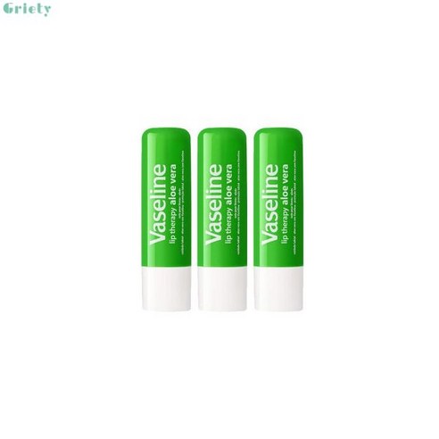 바세린 립테라피 알로에 베라 4.8g x 3개 립밤 스틱 립케어
