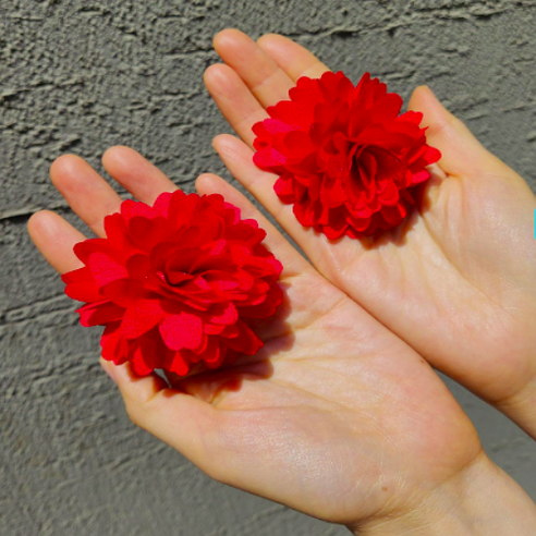 브라이덜박스 연예인 꽃반지 코사지링 셀럽 챌린지 레드 빨강 셀럽반지 릴스 반지 flower ring