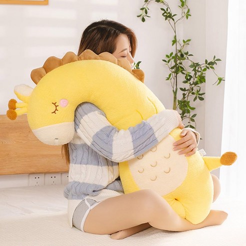 Frokom 대형 바디필로우 안고자는 롱쿠션베개, 기린