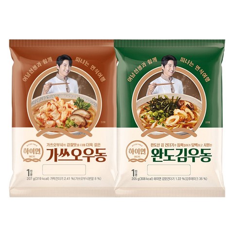 바다의 향긋함과 깊은 맛의 조화, 삼립 하이면 완도김 우동 & 가쓰오 우동 세트 탐험기 하이면