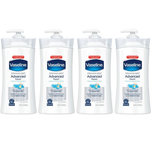 바셀린인텐시브케어 어드밴스드 리페어 힐링 모이스처 로션, 600ml, 4개