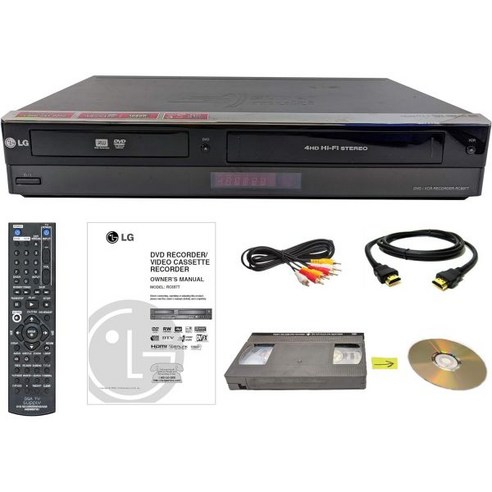 빔 사무 캠핑 LG VHS-DVD 레코더 VCR 콤보원격 HDMI 포함