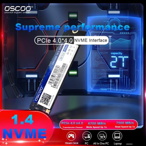 OSCOO 솔리드 스테이트 드라이브 2280 내장 하드 디스크 플레이스테이션 5 PS5 데스크탑용 ssd m2 1TB 2TB PCIe 4.0 nvme 3D NAND M.2, [01] 256GB, 01 256GB, 01 256GB