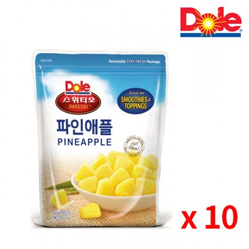 대용량 스위티오 DOLE 파인애플 한입 1KG 10개입 휴가철/캠핑/호캉스/바캉스, 10개