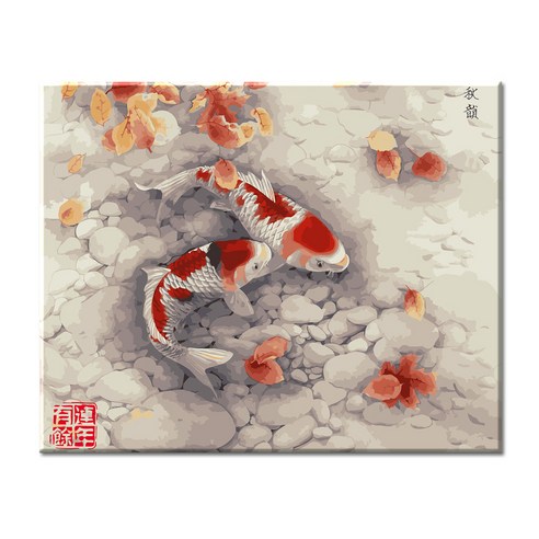 모모픽스페인팅 DIY명화그리기 40x50cm, 로맨틱 로즈 장미 정원