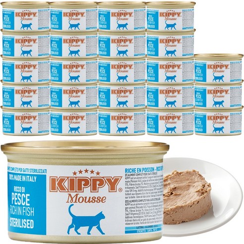 키피 그레인프리 무스 파테 고양이 습식사료, 24개, 85g, 바다 물고기