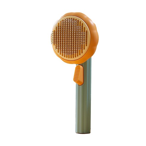 모노치 반려동물 릴렉스 원터치 슬리커 브러쉬 195 x 84 mm, 1개, 오렌지그린