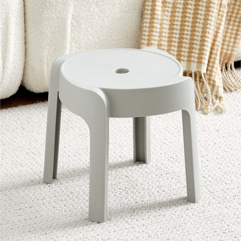 플랫28 높은 욕실의자 목욕탕의자 화장실 미끄럼방지 샤워의자, 낮은타입 (BC-01), 2 웜그레이, 1개