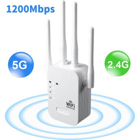 샤오미 와이파이 증폭기 확장기 1200Mbps 리피터 무선 익스텐더 부스터 5G 2.4G 듀얼 밴드 네트워크 장거리 신호 라우터 홈, 1) 4 antenna 12,2) 미국 플러그_2) 미