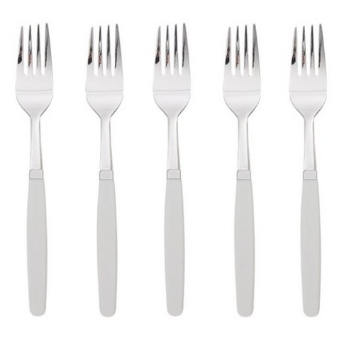 라온누리 픽미 컬러 성인 포크, 베이직화이트, 5개