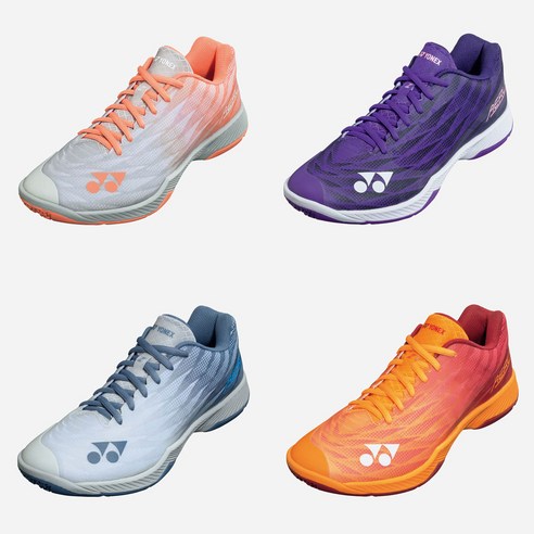 가벼움, 쿠셔닝, 와이드 설계, 요넥스 에어러스Z로 코트 위를 자유롭게!