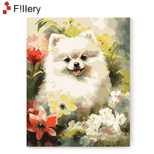 FiIIery DIY 명화그리기 해바라기그림 풍경화 꽃 유화 세트 40 x 50cm, 135-보메