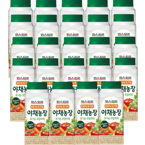 파스퇴르 유기농 야채농장 과일야채 190mlx24팩,무료배송
